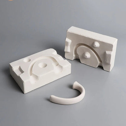 Pottery Tools Ceramic Mold Grouting Plaster DIY Teapot Water Cups Handle Molding