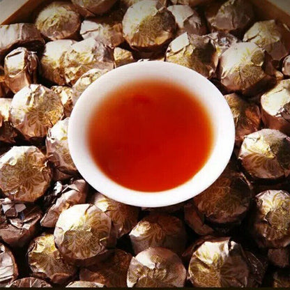 500g 2016 Yunnan Aged Shu Puerh Tea Ripe Mini Puer Tuocha with Chrysanthemum