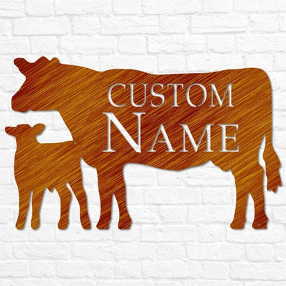 Custom Farmer Sign | Farmhouse Decor | Farm Animals Sign | Personalized Cow Sign