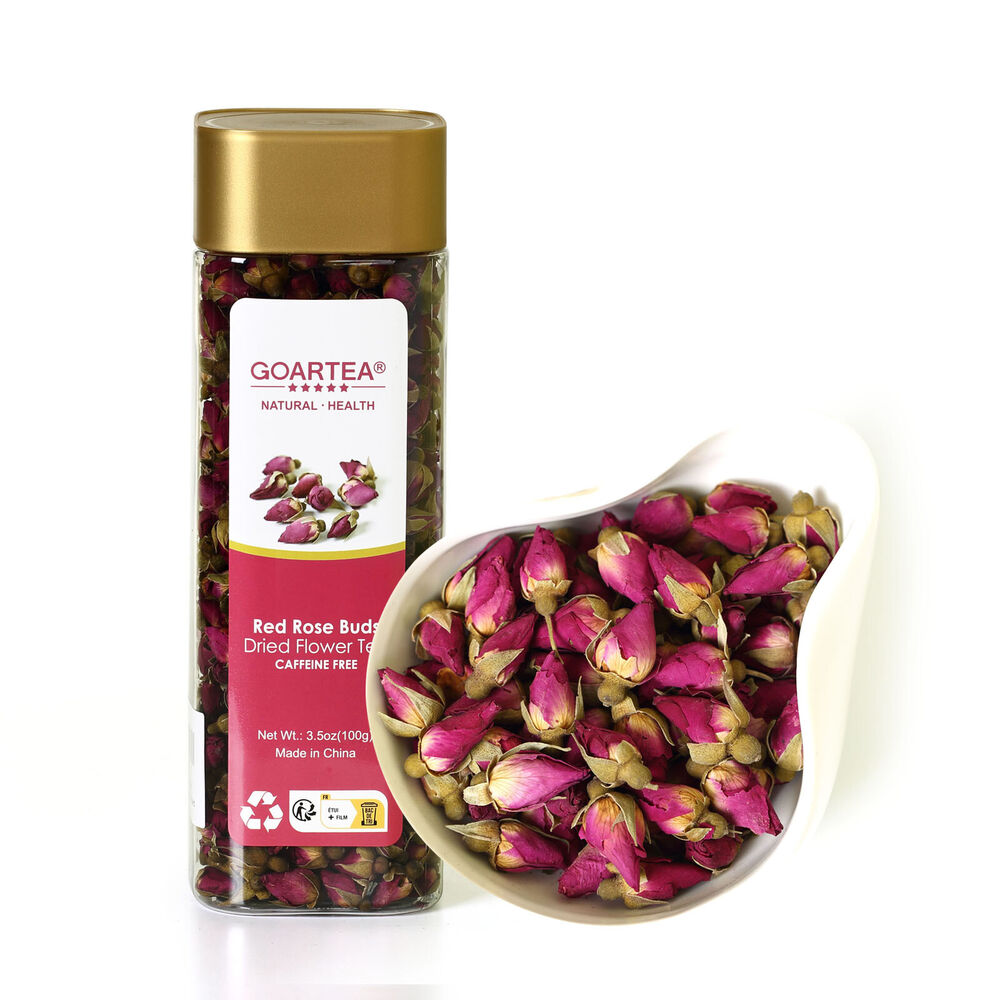 100g/3.52oz Red Rose Bud Dried Edible Petal Flower Herbal Tea