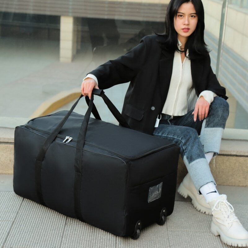 Universal Wheel Travel Bag Portable Travel Suitcase Durable Oxford Handbag