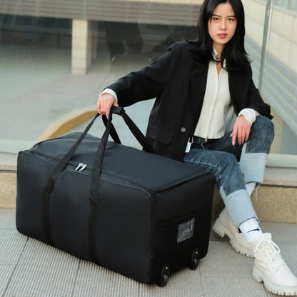 Universal Wheel Travel Bag Portable Travel Suitcase Durable Oxford Handbag