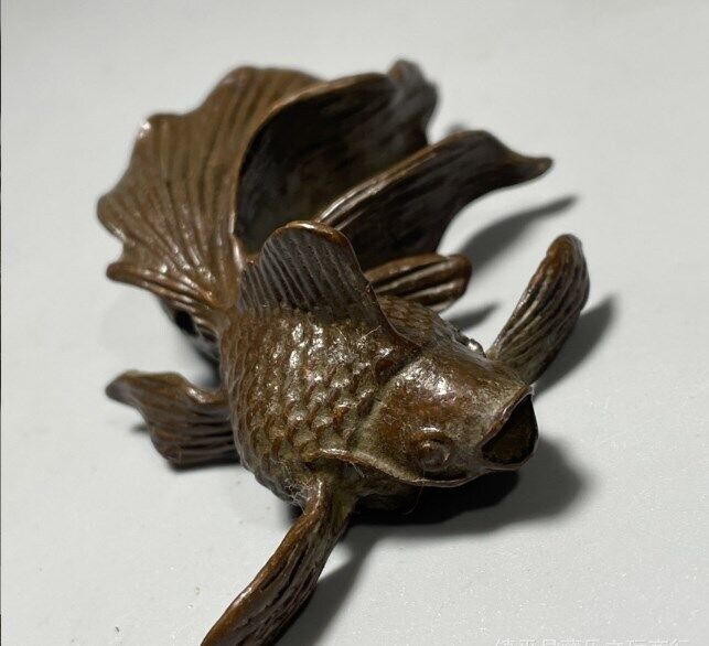 Solid Copper Goldfish Annual Surplus Tea Pet Pen Holder Decorative Crafts