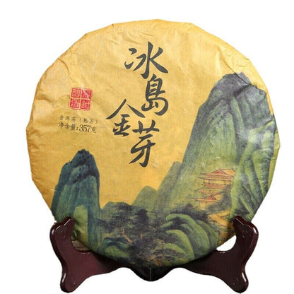Pu'er Tea Premuim Old Black Tea 357g Handmade Iceland Golden Buds Cooked-