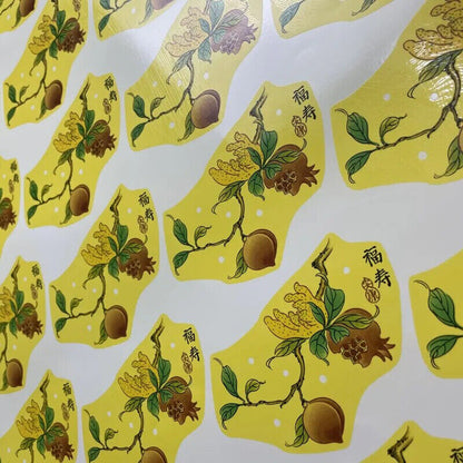 Ceramic Decal Pottery Art Clay Transfer Yellow Flower Paper Overglaze Underglaze