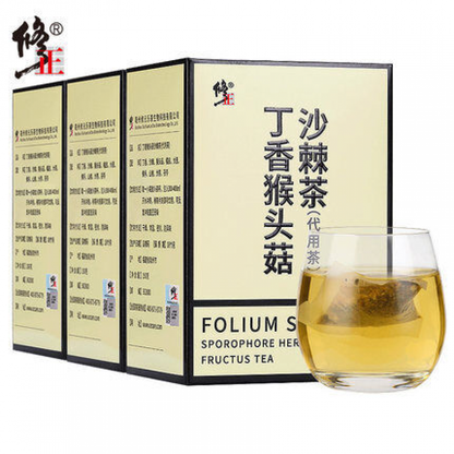 修正丁香猴头菇沙棘茶 调理养胃 7.5g*20小袋 dingxiang houtougu shaji healthy herbal tea 橘皮佛手大麦山楂