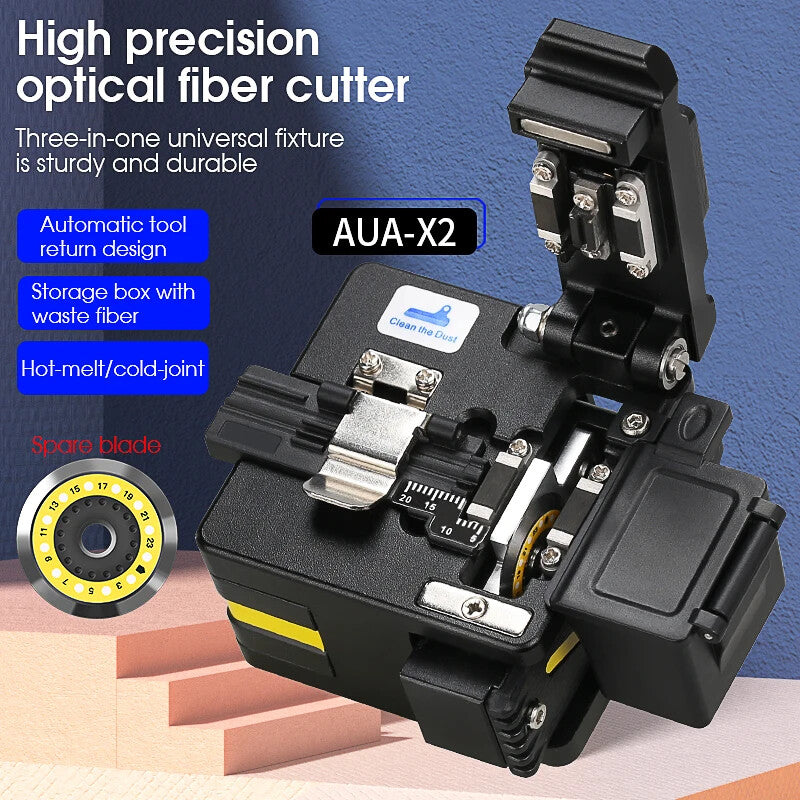 AUA-X2 FTTH Optic Fiber Cleaver Cable Cutting Knife High Precision Cutting Tool