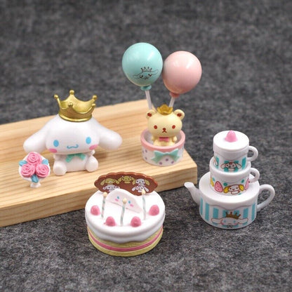 Cute Cinnamoroll Birthday Party Figure Set PVC Doll Toy Cake Toppers Collection