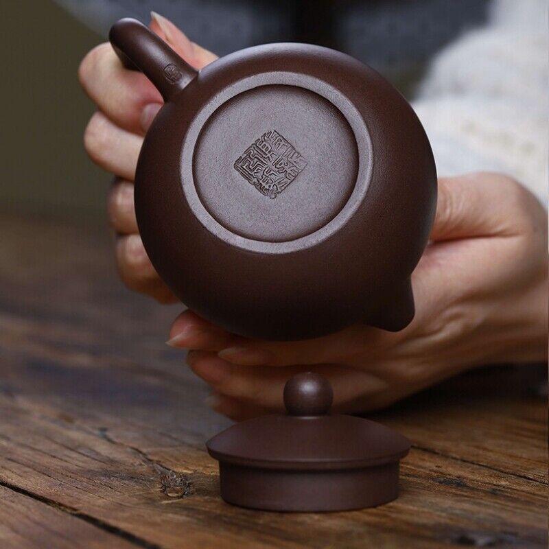 Xishi Pot Real Yixing Zisha Purple Clay Tea Pot Marked Ball Shaped Infuser Holes
