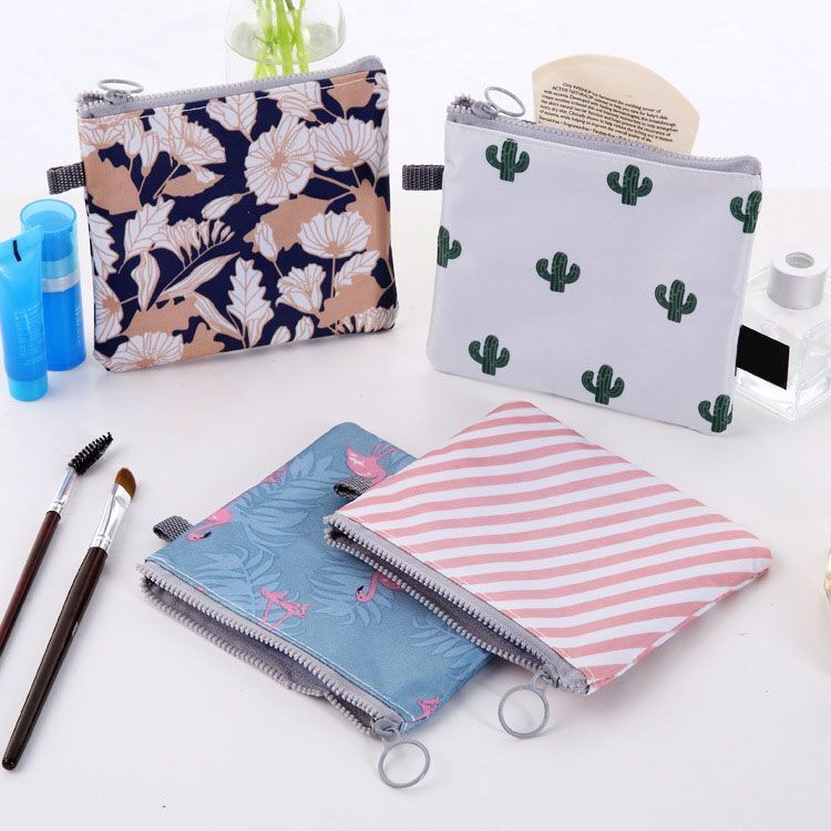 Lipstick Make Up Bags Zipper Small Pouch Storage Case Cute Animal Print Purses
