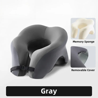 Portable U-Shaped Memory Foam Travel Pillow Ergonomic Neck Support