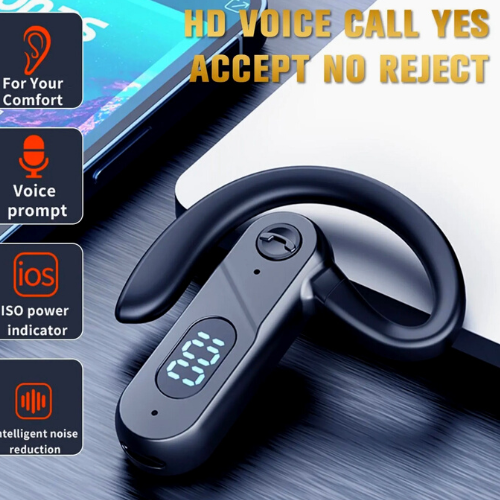Trucker Bluetooth 5.2 Wireless Headset With Noise Cancelling Mic For Phones PC