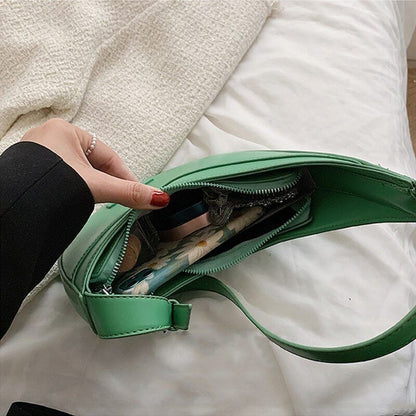 Women Shoulder Bag PU Leather Purse and Handbag Shopper Underarm Bag