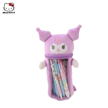HelloKitty Kuromi Cinnamoroll Plush Toy Pencil Case Pen Holder Storage Bag Gift