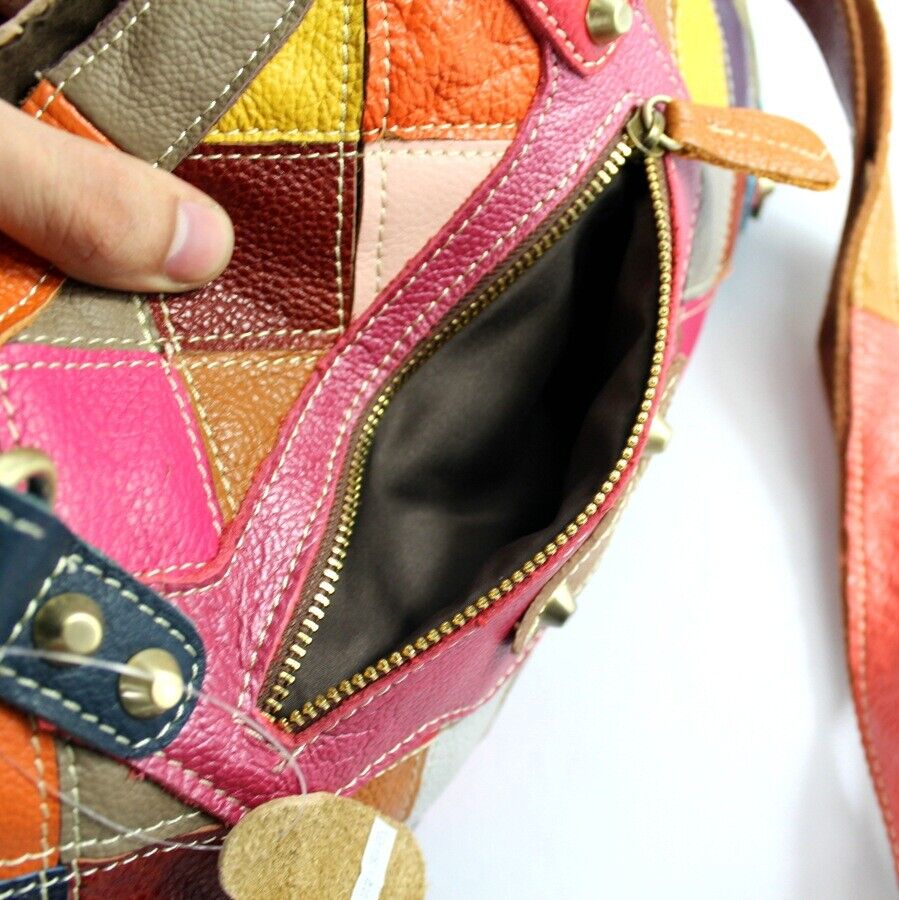 Designer Women's Genuine Leather Multi-color Handbag Satchel Tote Shoulder Bags