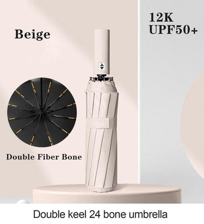 Strong Luxury Business Windproof Double Layer Resistant Umbrella Fully Automatic