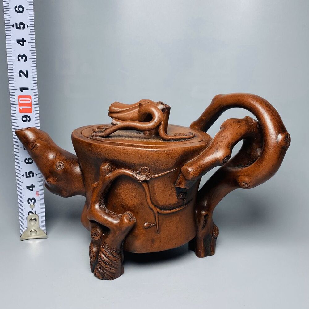 Vintage China Yixing Purple Clay Teapot Zisha Ceremony Nice Plum Blossom Teaware