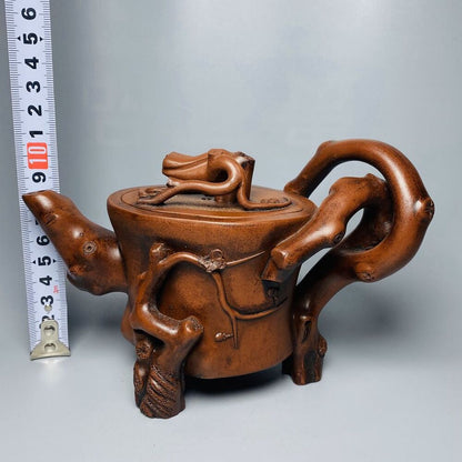 Vintage China Yixing Purple Clay Teapot Zisha Ceremony Nice Plum Blossom Teaware