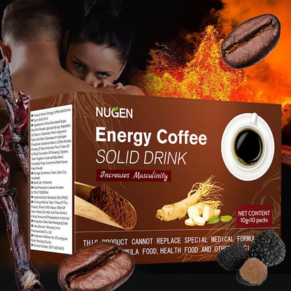 10g*10 Packs Energy Coffee Solid Drink Ground Black Coffee Healthy Drink