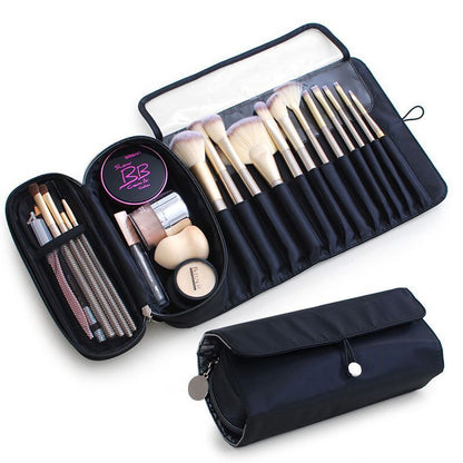 Makeup Bag Cosmetic Brush Travel Organizer Tools Rolling Bag Waterproof Nylon