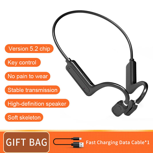 Bone Conduction Ear-hook Bluetooth Headset Sport Headphones For iPhone Samsung
