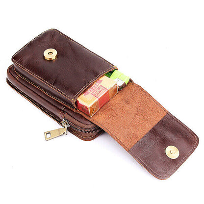 2020 Mens Belt Pouch Clip Wallet Leather Bags Fanny Waist Pack Cell Phone Clutch