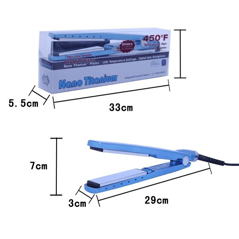 BaBylissPro Nano Titanium 1-1/4" Hair Straightening Flat Iron New + Box