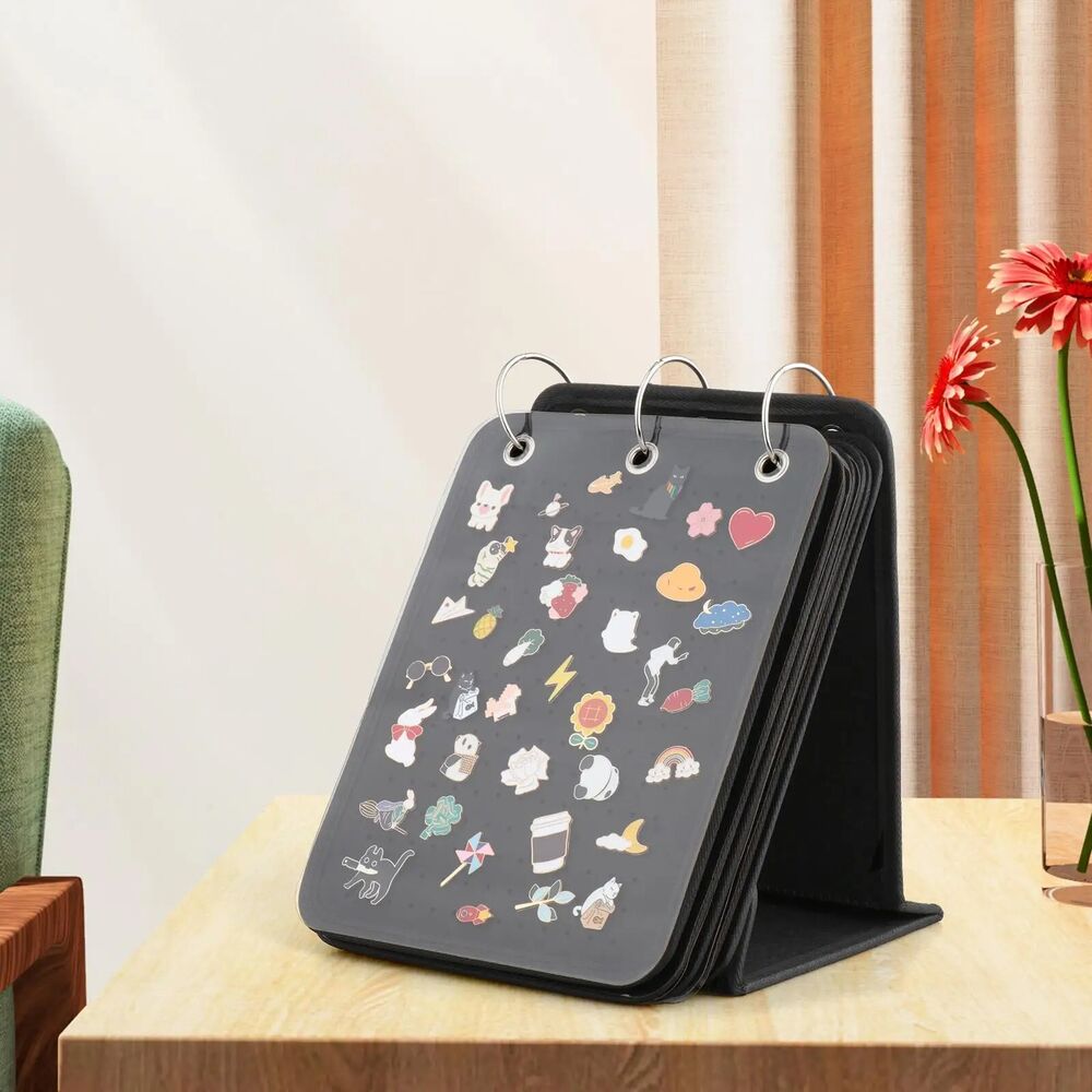 Enamel Pin Display Holder 5Pages Felt Cloth Brooch Storage Organizer 26.5x20.3cm