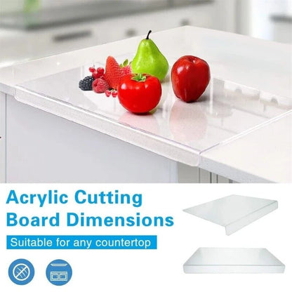 Chopping Block Clear Acrylic Cutting Board Non Slip Design Vegetable Preparation