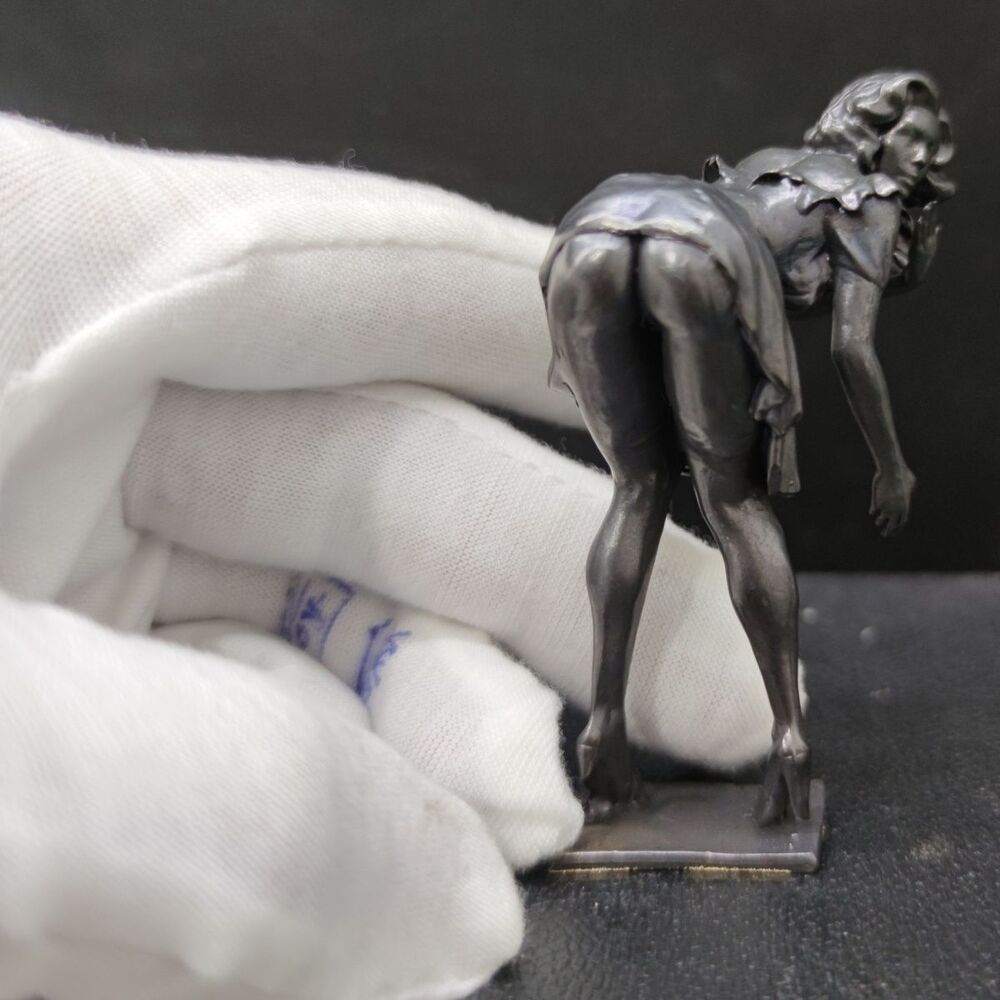 Black Solid Bronze Maid Nude Female Body Full Seductive Statue