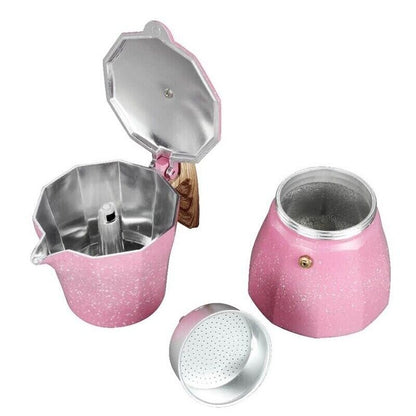 Coffee Pot 150ml Stovetop Espresso Shot Mocha Maker Kettle 15x12x15.5cm Aluminum