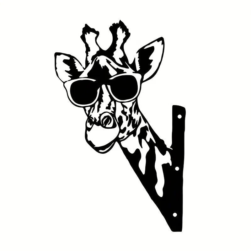 Black Steel Silhouette Laser Cutout Animal Shape Decor for Farmhouse Garden Lawn