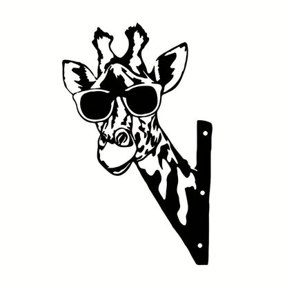 Black Steel Silhouette Laser Cutout Animal Shape Decor for Farmhouse Garden Lawn