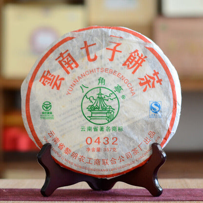 2007 Ba Jiao Ting 0432 Raw Pu-erh Tea Cake Yunnan Menghai Shen Sheng Puer 357g