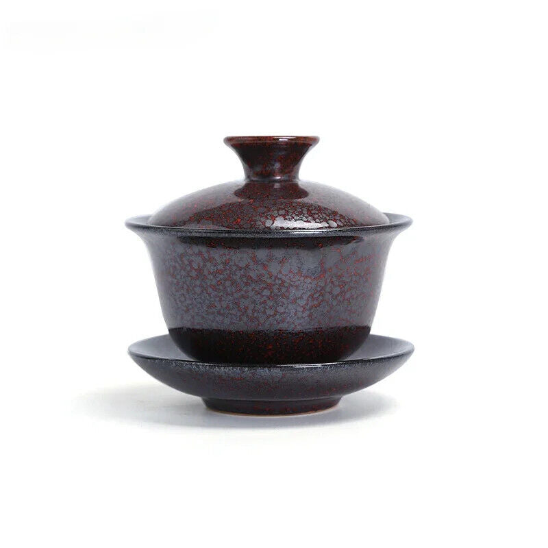 Yixing Ceramic Gaiwan Teacup Tea tureen Bowl Japanese Retro Home set Drinkware
