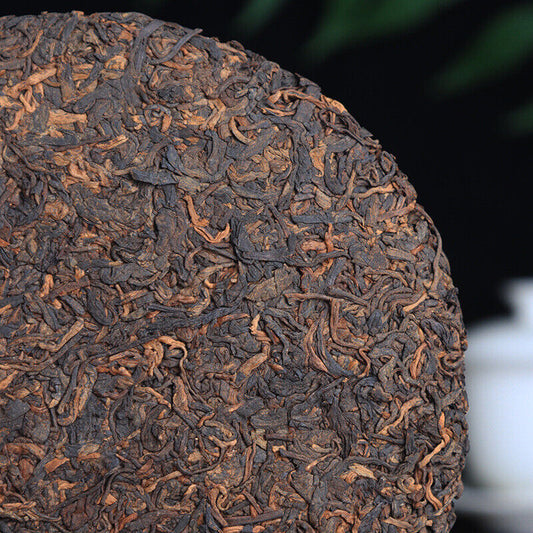 Yunnan Pu'er Tea Leaves Yiwu Golden Bud 357g Ripe Tea Cake