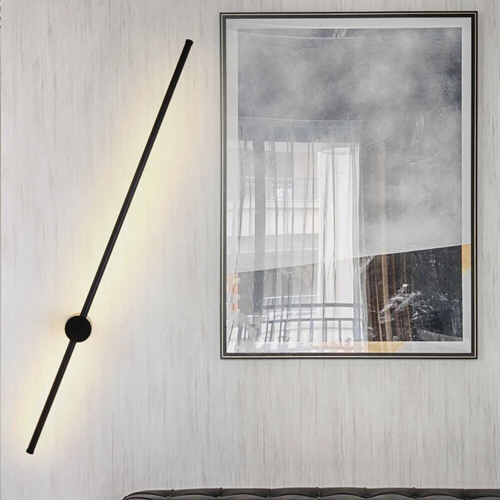 Wall Lamp Metal Minimalist Bedroom Bedside Light Creative LED Strip Linear 40cm