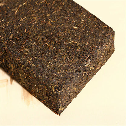 Flower Dark Brick Tea Fu Zhuan Hunan Anhua Healthy 360g Black Flower Tea Golden-