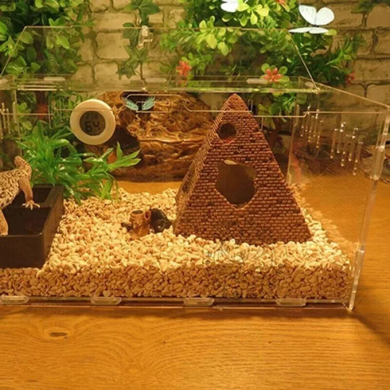 Aquarium Ornaments Resin Pyramid Landscape Shrimps Shelter Fish Tank Decorations