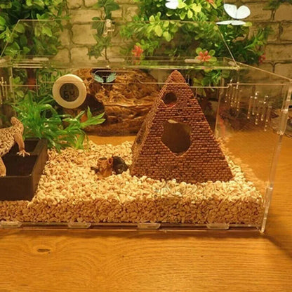 Aquarium Ornaments Resin Pyramid Landscape Shrimps Shelter Fish Tank Decorations