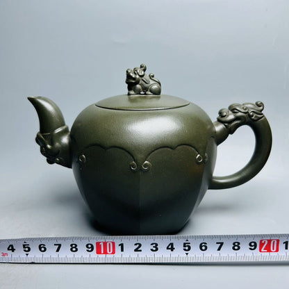 Vintage China Yixing Purple Clay Teapot Zisha Ceramic Carving Exquisite Teaware
