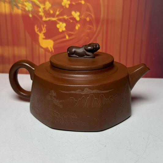 Chinese Yixing Purple Clay Teapot Tea Set Pot Zisha Ceramic Cute Decor Figurine