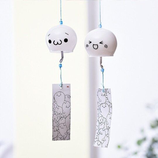 Glass Wishing Wind Chimes Cherry Blossom Courtyard Hanging Wind Chime