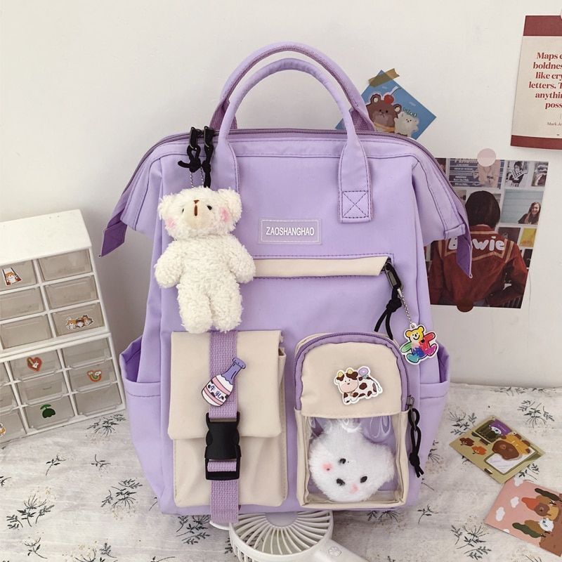 Women Waterproof Backpacks Fancy Bag Purple Backpack Travel Rucksack 26*38*18 CM