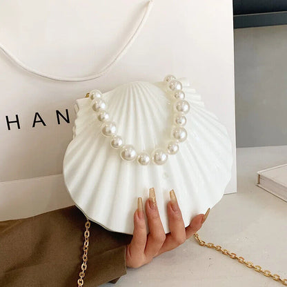 Evening Bags Shell Shape Women Bags Wedding Bridal Handbag Chain Party Bags