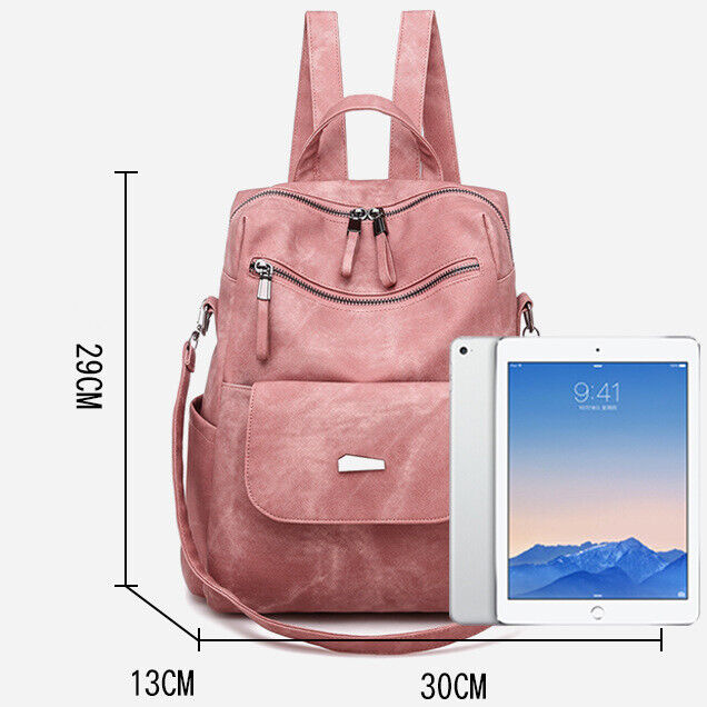 Women's Backpack Fashion Leather Large Multi-pocket Travel Rucksack Shoulder Bag