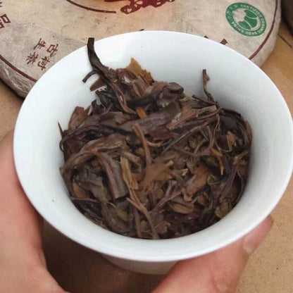 357g Yunnan Banzhang King Pu-erh Raw Tea Cake 2003 Organic Old Puerh Cake Tea