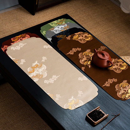 Japanese Tea Mat Waterproof Tea Seats Table Mat Zen Tea Tablecloth Table Flag