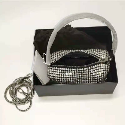 New Women's Bag Rhinestone Bag Glittering Diamond Full Mini Bag Top Hot