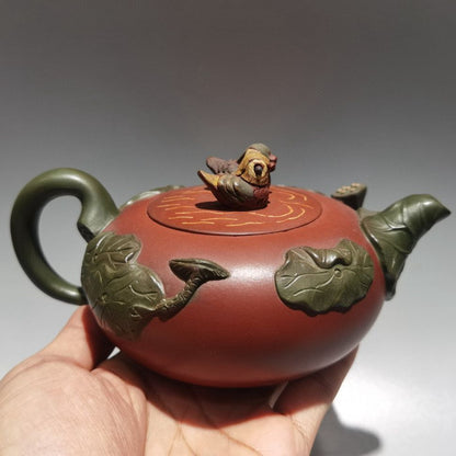 Chinese Yixing Purple Clay Teapot Tea Set Pot Zisha Ceramic Cute Decor Figurine